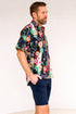 Camicia con colletto a maniche corte Sam "Opium Floral".